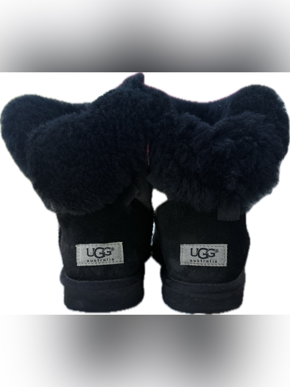 UGG Gray Patterned Shearling Cuff Short Boots - Picture 2 of 4
